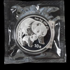 Panda 2004 – Moneda 10 Yuan China – 1 Onza de Plata .999 (Sellada)