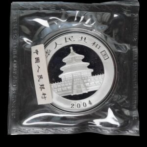 Alternative view of Panda 2004 – Moneda 10 Yuan China – 1 Onza de Plata .999 (Sellada)