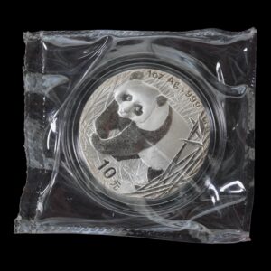 Panda 2001 – Moneda 10 Yuan China – 1 Onza de Plata .999 ( Sellada )