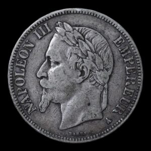 Francia – 5 Francs ‘Napoleón III’ – 1868 A – Plata .900 – 24,78g