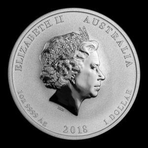 Alternative view of Australia – 1 Onza de Plata .999 – “Año del Perro ” 2018 – Serie Lunar II (Perth Mint)