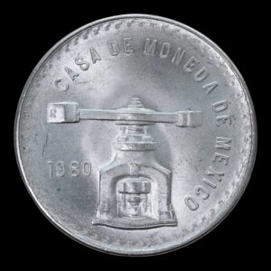 México – 1 Onza de Plata .999 – 1980 – Balanza y Prensa