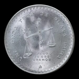 Alternative view of México – 1 Onza de Plata .999 – 1980 – Balanza y Prensa