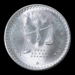Alternative view of México – 1 Onza de Plata .999 – 1980 – Balanza y Prensa