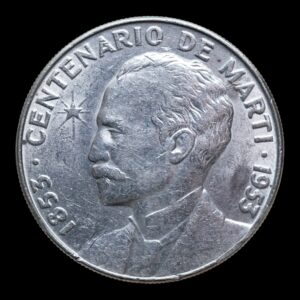 Cuba – 1 Peso de Plata .900 “Centenario de José Martí” – 1953