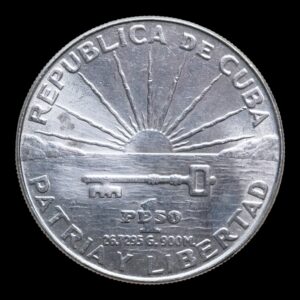 Alternative view of Cuba – 1 Peso de Plata .900 “Centenario de José Martí” – 1953