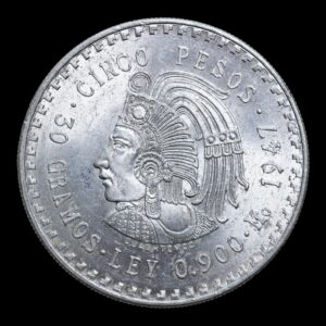 5 Pesos "Cuauhtémoc" México 1947 - 30 Gr. de Plata .900