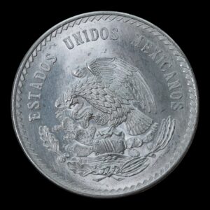 Alternative view of 5 Pesos "Cuauhtémoc" México 1948 - 30 Gr. de Plata .900