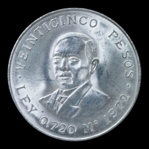 México – 25 Pesos de Plata .720 “Benito Juárez” – 22,5 g – 1972