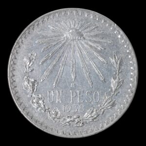 México – Moneda 1 Peso de Plata – 1938 – 16,55 g (.720)