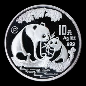 Panda 1993 – Moneda 10 Yuan China - 1 Onza de Plata .999 – Proof
