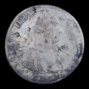 México – 8 Reales de Plata “Carlos IV” – 1797 Mo F.M. – 26,36 g (.903)