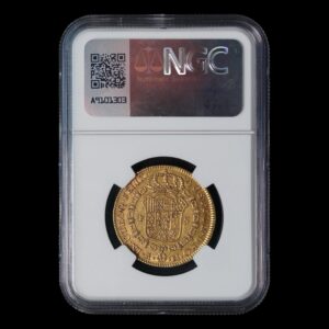 Alternative view of España – 4 Escudos de Oro – 1788 Madrid P.J. – Carlos III – NGC AU Details (Cleaned)