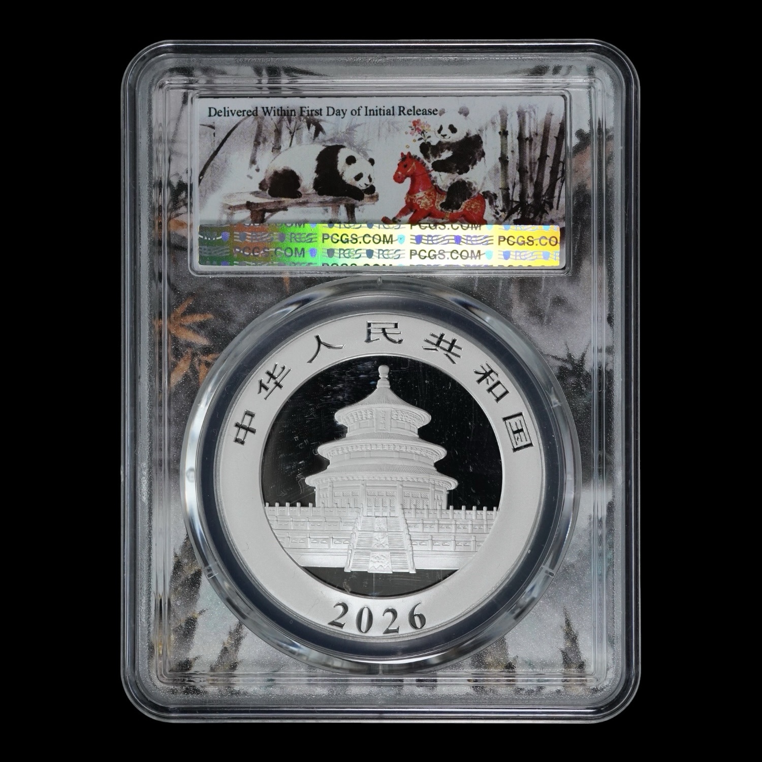 Panda 2026 – Moneda 10 Yuan China – 30 g Plata .999 PCGS MS70 - Imagen 2
