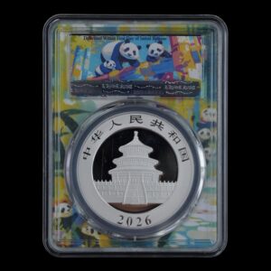 Alternative view of Panda 2026 – Moneda 10 Yuan China – 30 g Plata .999 PCGS MS70