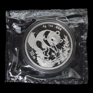 Panda 1994 – Moneda 10 Yuan China – 1 Onza de Plata .999 -( Fecha Pequeña) (SELLADA)