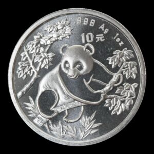 Panda 1992 – Moneda 10 Yuan China – 1 Onza de Plata .999 (MARCAS)