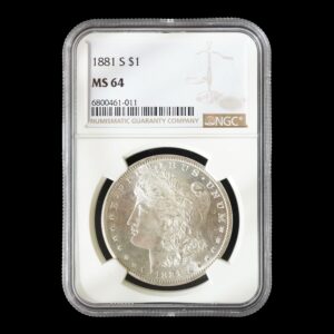 Estados Unidos – 1 Dólar de Plata .900 “Morgan” – 1881-S – NGC MS64