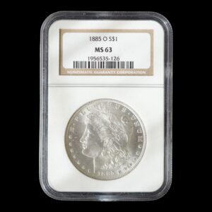 EE. UU. – 1 Dólar ‘Morgan’ – 1885 “O” New Orleans Mint (.900) – NGC MS63
