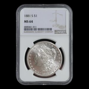Estados Unidos – 1 Dólar de Plata .900 “Morgan” – 1881-S – NGC MS64