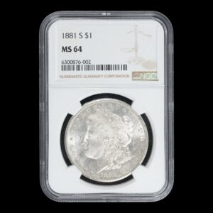 Estados Unidos – 1 Dólar de Plata .900 “Morgan” – 1881-S – NGC MS64