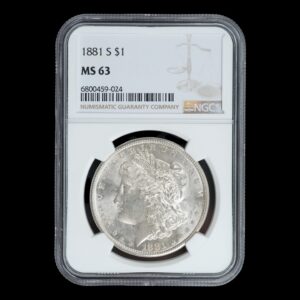 Estados Unidos – 1 Dólar de Plata .900 “Morgan” – 1881-S – NGC MS63