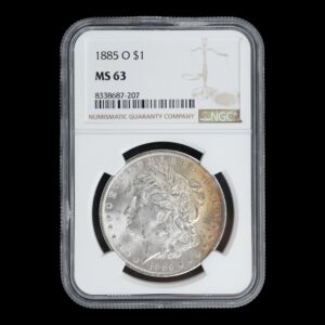 EE. UU. – 1 Dólar ‘Morgan’ – 1885 “O” New Orleans Mint  –Plata  (.900) – NGC MS63
