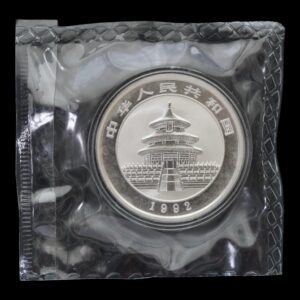 Alternative view of Panda 1992 – Moneda 10 Yuan China – 1 Onza de Plata .999