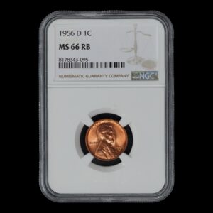 Estados Unidos 1 Cent Lincoln 1956 D NGC MS66 RB