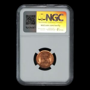 Alternative view of Estados Unidos 1 Cent Lincoln 1956 D NGC MS66 RB