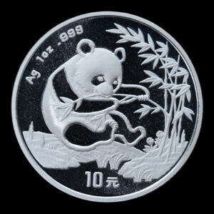 Panda 1994 – Moneda 10 Yuan China – 1 Onza de Plata .999 -( Fecha Grande)