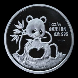 China – 1 Onza de Plata Panda 1991 – Munich International Coin Show – Plata .999 – Proof