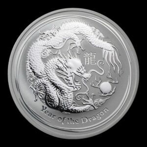 Australia – 1/2 Onza de Plata .999 – “Año del Dragón” 2012 – Serie Lunar II – Perth Mint