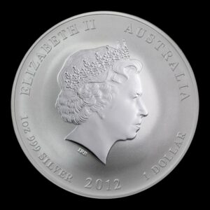 Alternative view of Australia – 1 Onza de Plata .999 – “Año del Dragón” 2012 – Serie Lunar II (Perth Mint)