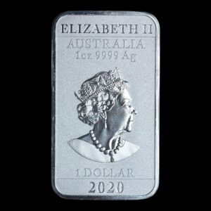 Alternative view of Australia – 1 Dólar “Dragon Rectangular” 2020 – 1 Onza de Plata .9999 – Perth Mint