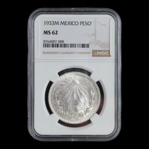 México – Moneda 1 Peso de Plata – 1933 (.720) – NGC MS62