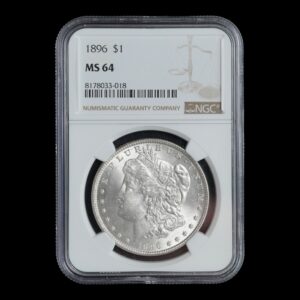 EE. UU. – 1 Dólar ‘Morgan’ de Plata (.900) ‘Morgan’ – 1896– Philadelphia Mint – NGC MS64
