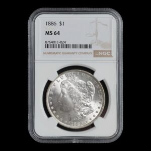EE. UU. – 1 Dólar ‘Morgan’ de Plata ‘Morgan’ – 1886 – Philadelphia Mint –  NGC MS4