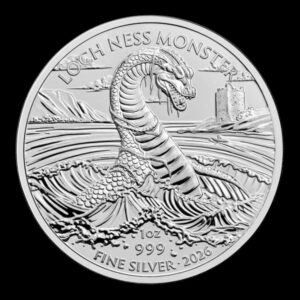 The Royal Mint – £2 – 2026 – “Legendary Creatures: Loch Ness Monster” – 1 Onza de Plata .999