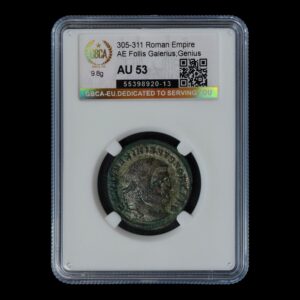 Imperio Romano – AE Follis – 305-311 – Galerio – Genius – GBCA AU 53