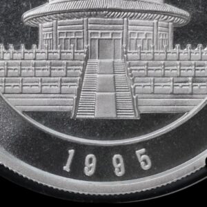 Panda 1995– 1 Onza Plata .999 – 10 Yuan China ( Rama Corta , Microfecha) NGC MS69 - Imagen 4