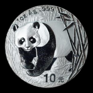 Panda 2002 – Moneda 10 Yuan China – 1 Onza de Plata .999