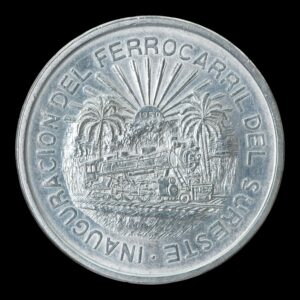 México – 5 Pesos de Plata ‘Ferrocarril del Sureste’ – 1950 – 27,78 g (.720)