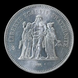 Francia – Moneda 50 Francos de Plata ‘Hércules’ – 1975 – 30 g de Plata .900