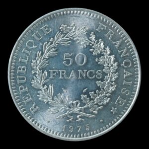 Alternative view of Francia – Moneda 50 Francos de Plata ‘Hércules’ – 1975 – 30 g de Plata .900