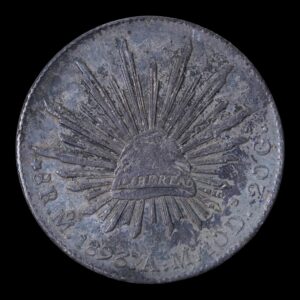 Mexico 1893 Mo A.M. 8 Reales Plata (.903) Mexico  Mint 27.00 Gr. ( Resellos )