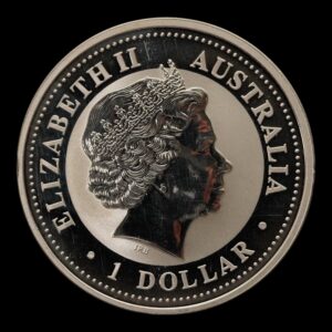 Australia – 1 Onza Kookaburra 1999 – Plata Pura .999 – 1 Dólar – (Perth Mint) ( Limpiada) - Imagen 2