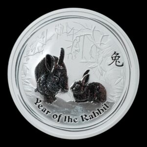 Australia – 2 Dollares 2 Onzas de Plata .999 – “Año del Conejo” 2011 – Serie Lunar II (Perth Mint)