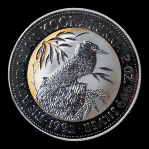 Australia – 2 Onzas Kookaburra 1992 – Plata Pura .999 – 2 Dólares– (Perth Mint)