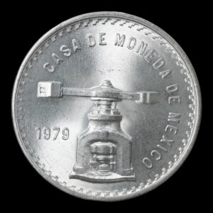 México – 1 Onza de Plata .999 – 1979 – Balanza y Prensa ( Excelente estado)